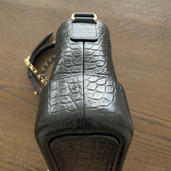 CHANEL Crocodile Embossed Calfskin Gabrielle Coco Hobo Small Bag 💯 Authentic - Picture 15 of 15